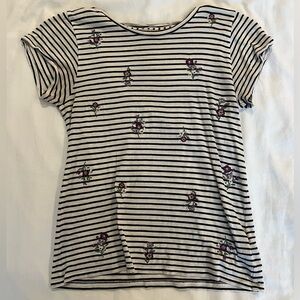 Stripes & Flower Tee